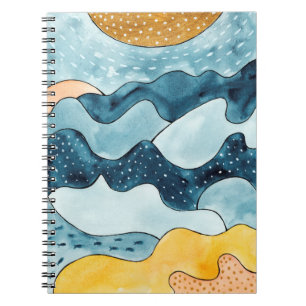 Cuaderno Resumen del paisaje minimalista moderno con S dora