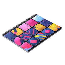 Cuaderno Resumen del patrón de bloques coloridos