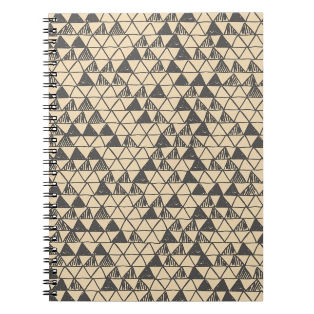 Cuaderno Resumen del patrón de triángulo vintage. (Frente)