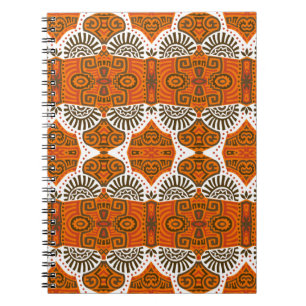 Cuaderno Resumen del patrón étnico vintage de Seamless. Tre