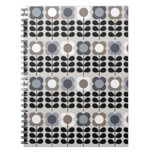 Cuaderno Resumen del patrón floral sin costuras. Estilo nór