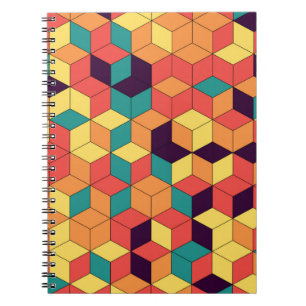 Cuaderno Resumen del patrón geométrico sin costuras de los