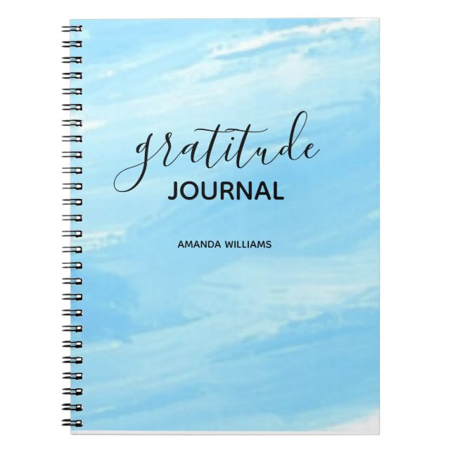 Cuaderno Resumen El diario de gratitud de patrón puede edit (Frente)