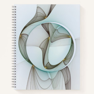 Cuaderno Resumen Elegancia dorada turquesa moderna