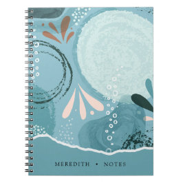 Cuaderno Resumen Elegancia Verde azulada Aqua Personalizada