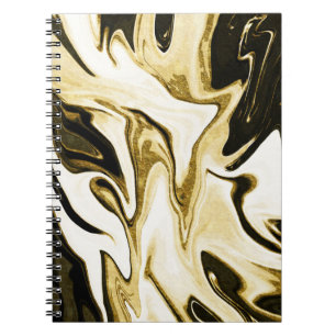 Cuaderno Resumen elegante líquido retro digital líquido de