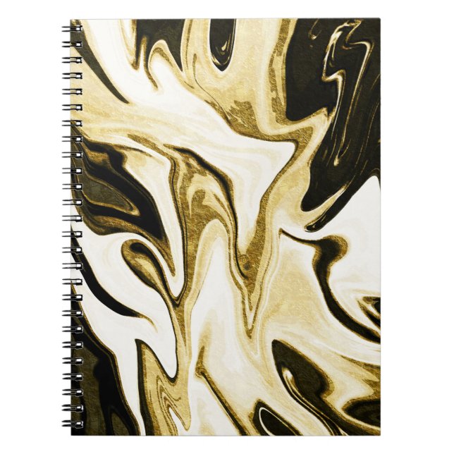 Cuaderno Resumen elegante líquido retro digital líquido de  (Frente)