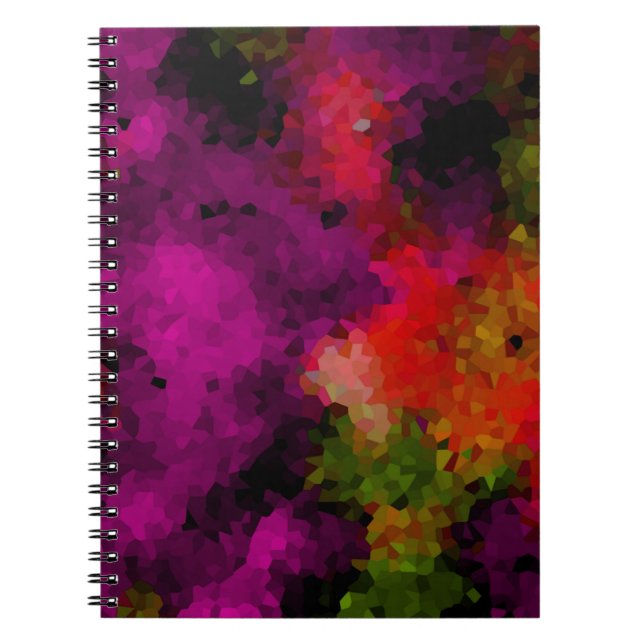 Cuaderno Resumen, elegante, mosaico, patrón de mosaico, cri (Frente)