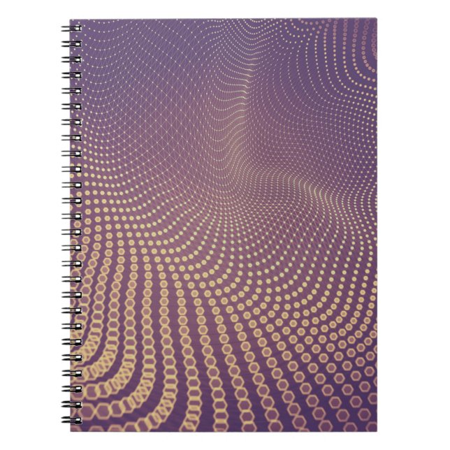Cuaderno Resumen espacio poligonal bajo fondo oscuro polo (Frente)