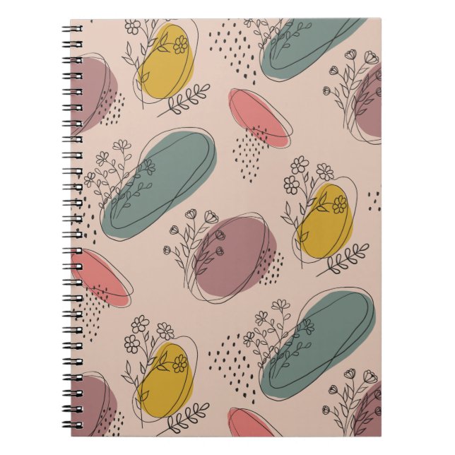 Cuaderno Resumen floral de Boho (Frente)