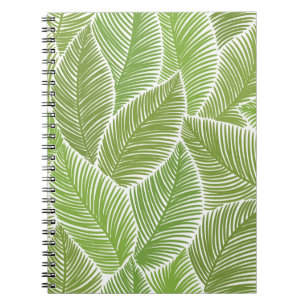Cuaderno Resumen floral verde, fondo sin costuras.