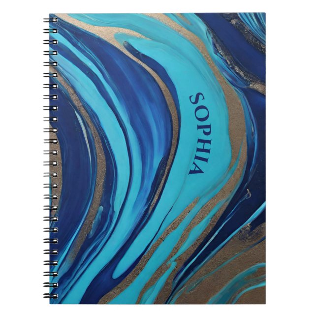 Cuaderno Resumen Flujo Art-Blue y Gold (Frente)
