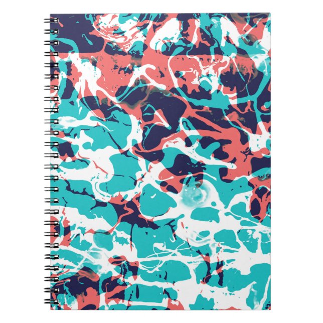 Cuaderno Resumen Fondo de arte de papel de mármol (Frente)