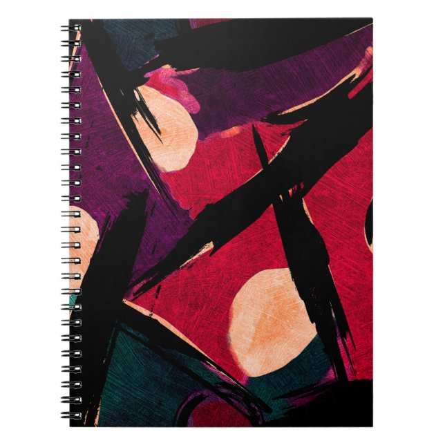 Cuaderno Resumen fragmento de pintura moderna acrílica. Col (Frente)