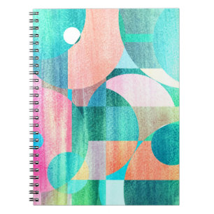 Cuaderno Resumen geométrico brillante y colorido