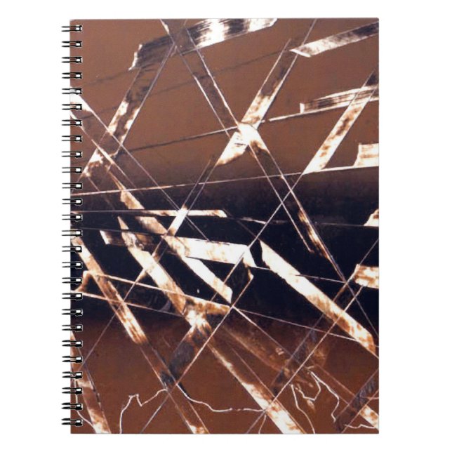 Cuaderno Resumen geométrico en marrón y negro (Frente)