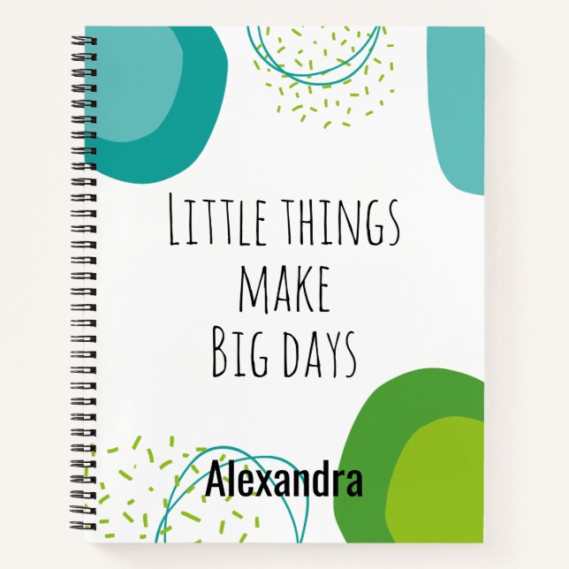 Cuaderno Resumen geométrico moderno Resumen cita Inspirador (Anverso)