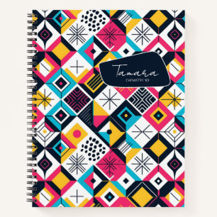 Cuaderno Resumen geométrico retro Pat#12 ID1067 multicolor