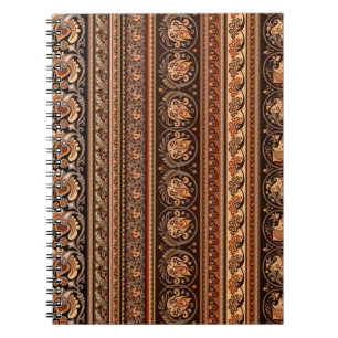 Cuaderno Resumen grupo étnico estripia ornamental vintage