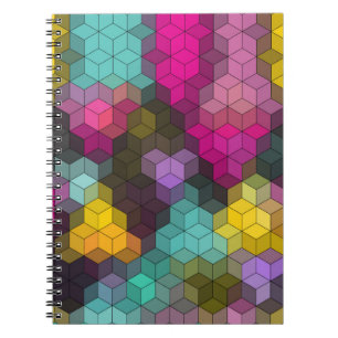 Cuaderno Resumen hexágono moderno geométrico forma mosaico