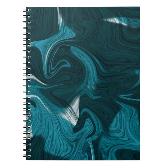 Cuaderno Resumen ilustracion de mármol azul (Frente)