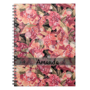 Cuaderno Resumen lindo hermoso hermoso diseño floral de flo