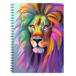 Cuaderno Resumen Lion Face Mystical Fantasy Art