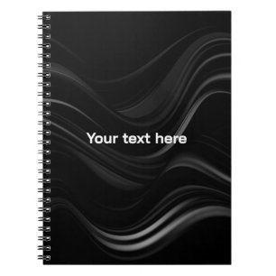 Cuaderno Resumen minimalista en blanco y negro Añadir el