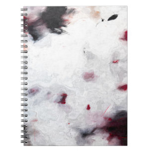 Cuaderno Resumen mínimo de humo blanco rojo negro