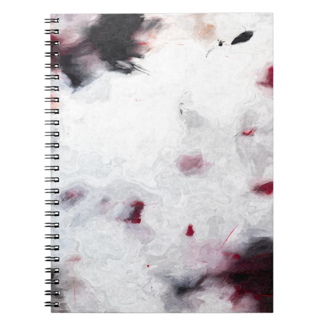 Cuaderno Resumen mínimo de humo blanco rojo negro (Frente)