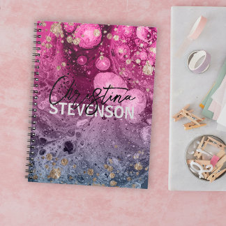 Cuaderno Resumen Moda Lujo Glam Marble Pour Paint