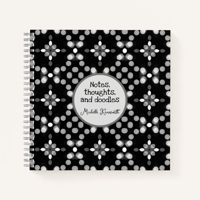 Cuaderno Resumen Modelo de puntos de boquilla monocromo (Anverso)