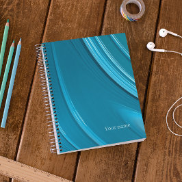 Cuaderno Resumen Monograma Verde azulado