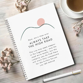 Cuaderno Resumen montaña y sol toman la carretera alta