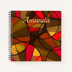 Cuaderno Resumen mosaico de vidrio moderno patrón mosaico m