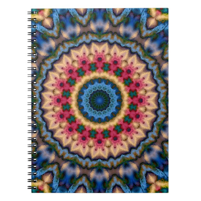 Cuaderno Resumen mosaico moderno patrón de mosaico caleidos (Frente)