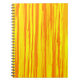 Cuaderno Resumen Naranja De Textura De Madera Y Amarillo