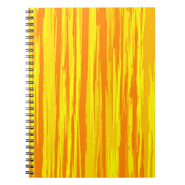 Cuaderno Resumen Naranja De Textura De Madera Y Amarillo (Frente)