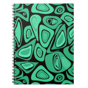 Cuaderno Resumen, negro, verde, retro