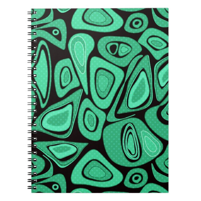 Cuaderno Resumen, negro, verde, retro (Frente)