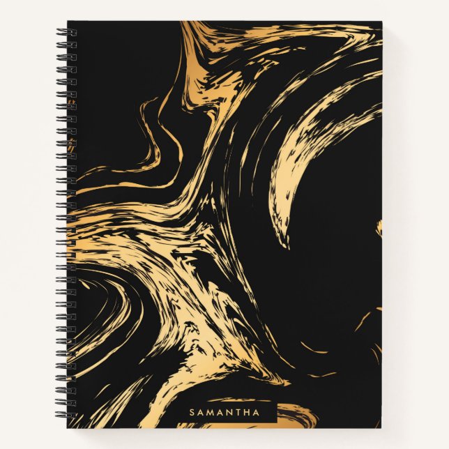 Cuaderno Resumen negro y dorado (Anverso)