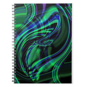 Cuaderno Resumen Neon Aqua N Olas azules