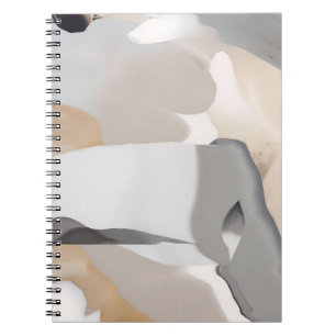Cuaderno Resumen Neutral Diseño de Mármol Fluido