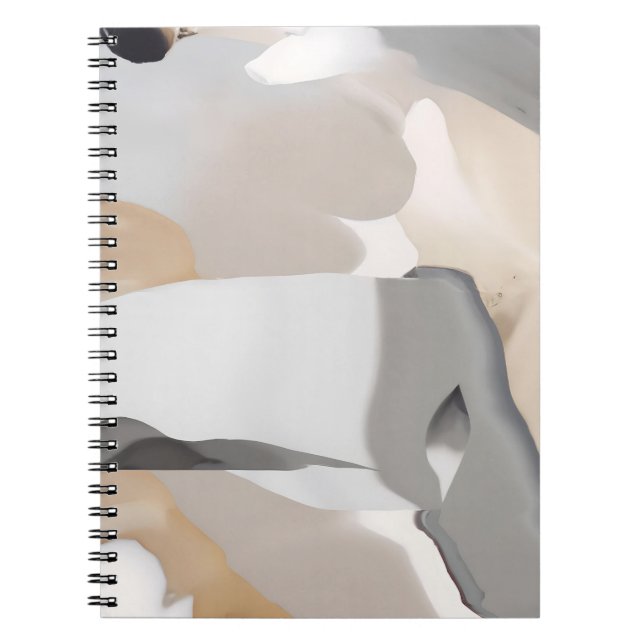 Cuaderno Resumen Neutral Diseño de Mármol Fluido (Frente)