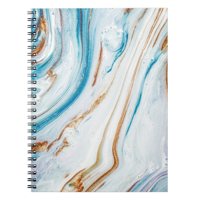 Cuaderno Resumen Ocean Luxury Marble Swirls (Frente)