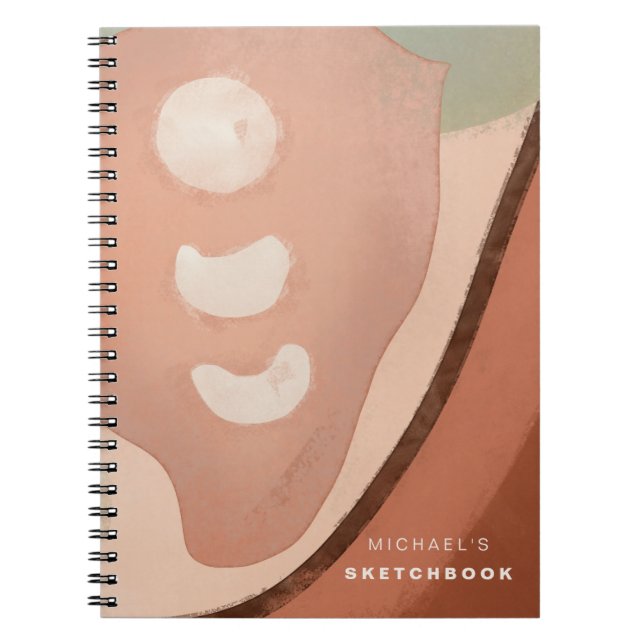 Cuaderno Resumen orgánico - Libro de bocetos retro de arte  (Frente)