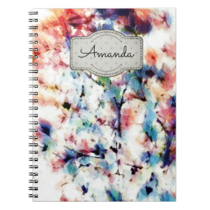 Cuaderno Resumen, patrón colorido, brillante, elegante