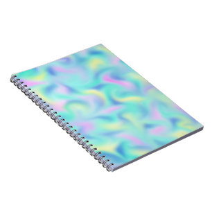Cuaderno Resumen Patrón de Bonito borrosa Pastel Swirls