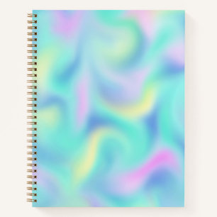 Cuaderno Resumen Patrón de Bonito borrosa Pastel Swirls