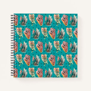 Cuaderno Resumen Patrón de Cactus Gráficos Suculentos